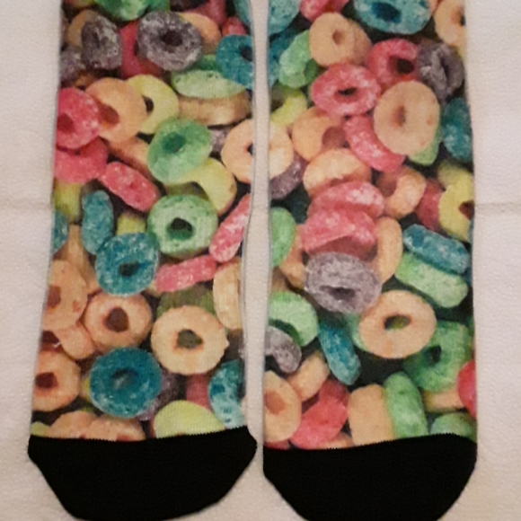 Fruit Loops cereal crew socks - Picture 2 of 2